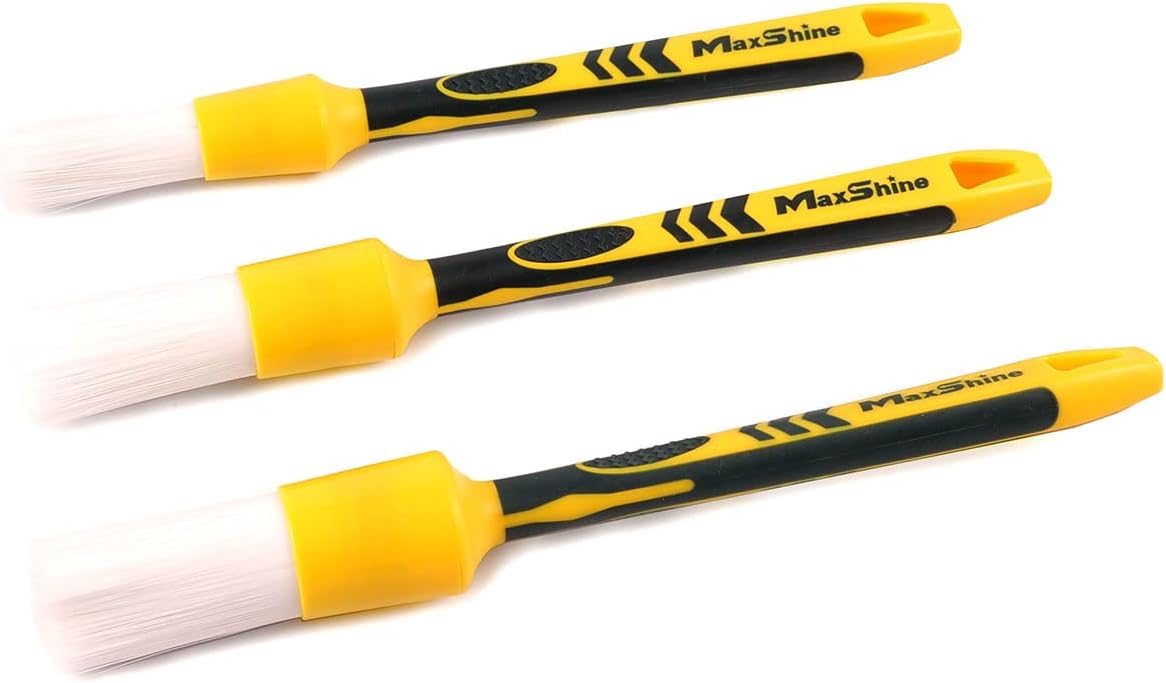 Maxshine Small #10 Universal White Classic Detailing Brush – Soft, Durable Synthetic Bristles – High-Density Brush for Interior & Exterior Cleaning – Premium Car Detailing Tool