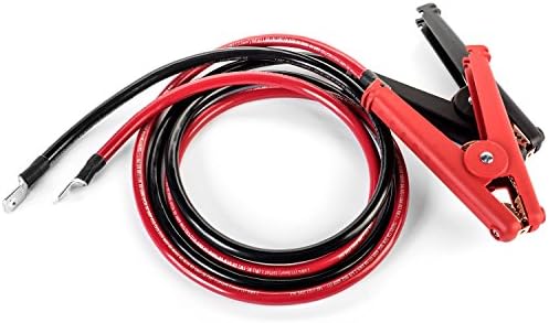 Preassembled 4 AWG 2 Foot Alligator Clamp Battery Cable Set with 5/16" Ring Terminal by Spartan Power Made in the USA