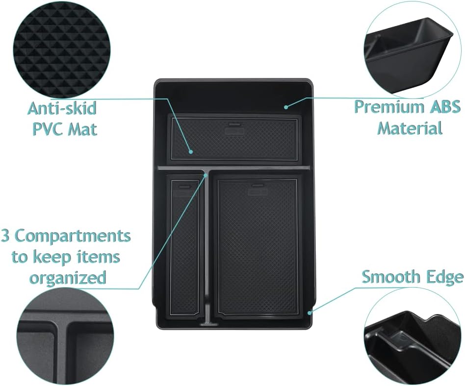 BestEvMod Armrest Storage Box for 2022-2026 Hyundai Ioniq 5 (V2)