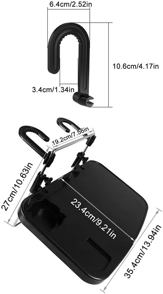 VEADONS Car Back Seat Tray Table for Mercedes-Benz Sprinter 2006–2025 2026 NCV3/VS30, Foldable Car Laptop Desk with Stable Alloy Bracket, Headrest Eating Tray with Cup Holder & Phone Slot