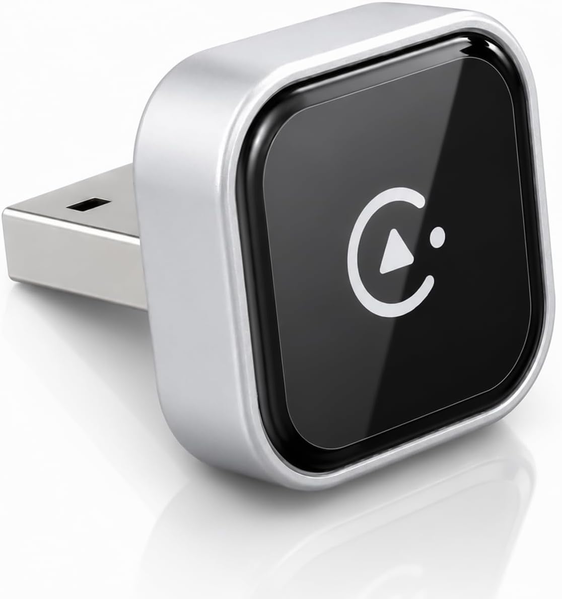 Wireless CarPlay Adapter, MiniPot Apple CarPlay Wireless Dongle for Factory Wired CarPlay Cars, Premium Matte Silver, 5GHz WiFi & Bluetooth Plug & Play Auto-Connect, No Delay