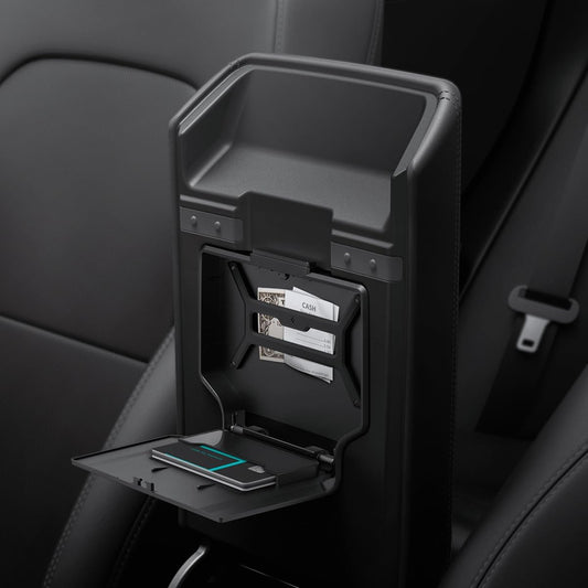 Spigen One-Tap Hidden Storage Box for Tesla Model Y Juniper & Model Y L (Standard, Premium & Performance 2026/2025) and Model 3 Highland (Standard, Premium & Performance 2026/25/24)