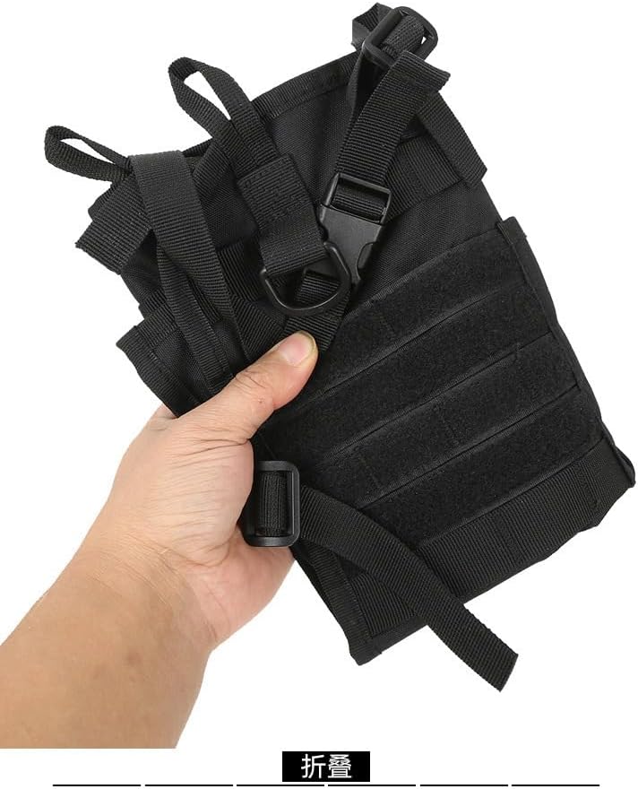 Tactical Universal Car Front Seat Back Organizer 18 x 23 Inch Seat Back Organiser with 7 Storage Pouch, with Molle System - for Camping, Travel,Huntting (Black)