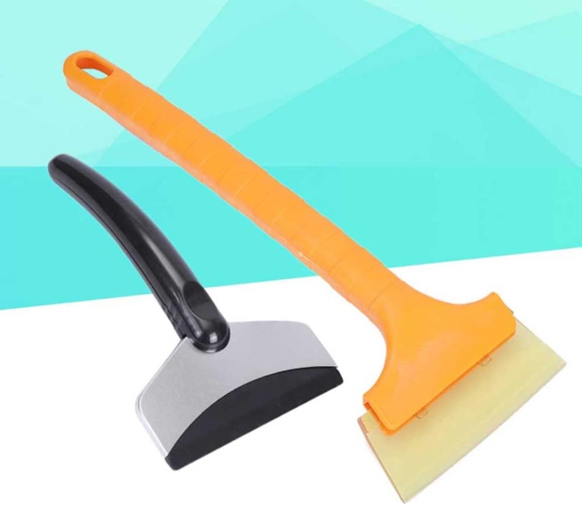 2pcs Stainless Steel Snow Scraper Brush for Car Windscreen Cleaning