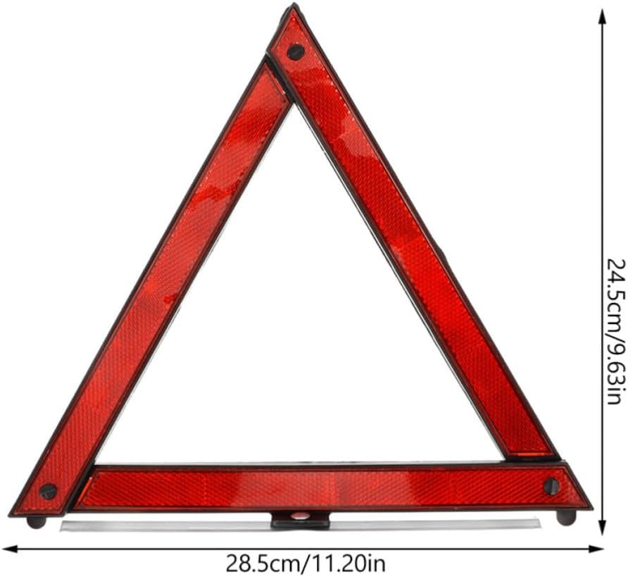 4pcs Roadside Safety Triangles ABS Reflective Warning Signs