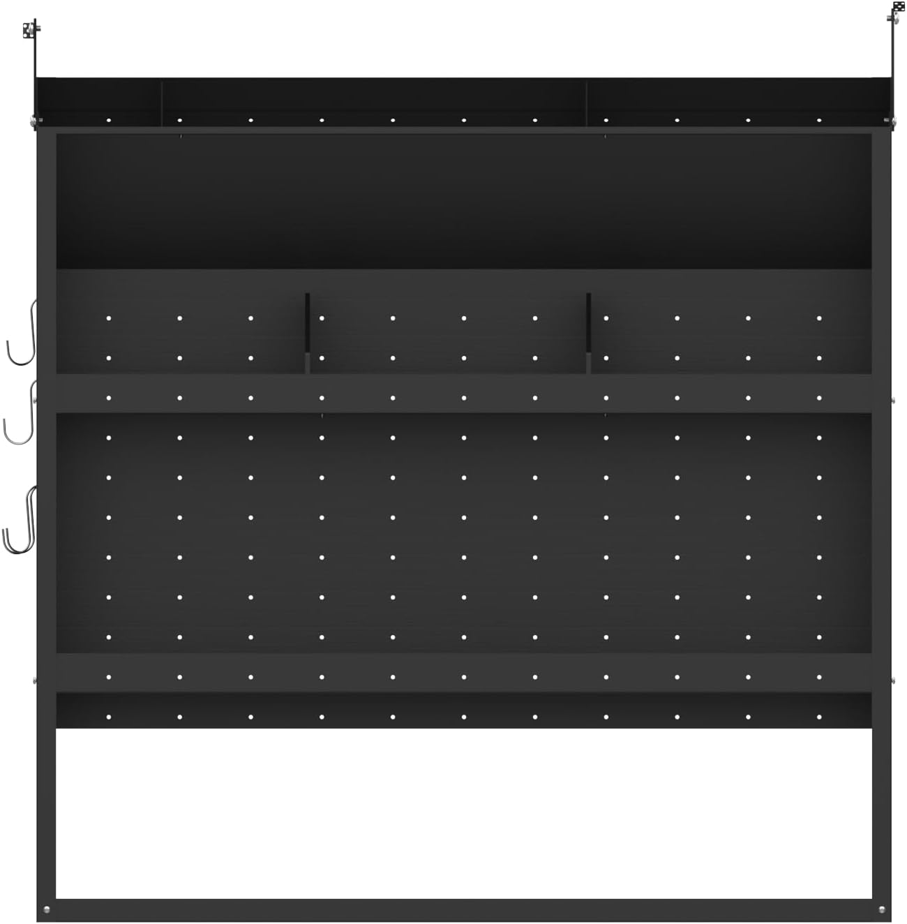 Steel Cargo Van Shelving Storage System Fit for Nissan NV200, Ford Transit Connect 2014+, Chevy City Express, Ram Promaster City 42" W x 43" H x 13" D