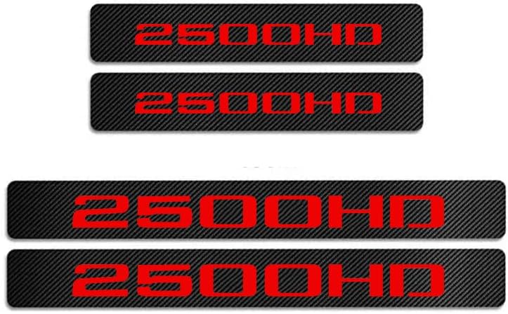 MAXDOOL 4Pcs Car Door Sill Protector Reflective Sierra 2500HD