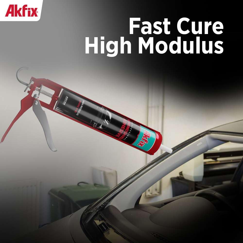 Akfix Urethane Windshield Adhesive Black (12x10.1 fl.oz.) - Fast Curing Car Window Sealant, High Bond Strength Auto Glass Sealant | 12 Pack