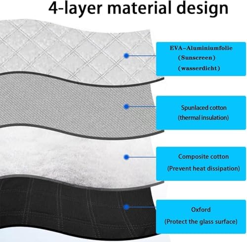 Car Windshield Snow Cover for Hyundai Elantra 1990–2025 2026 AD/CN7,Magnetic Window Ice Frost Guard with Mirror Covers,Winter Sun Shade,Waterproof,Windproof