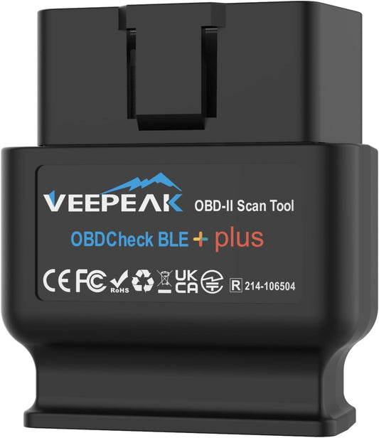 Veepeak OBDCheck BLE+ Bluetooth OBD II Scanner for iOS & Android, Car Check Engine Code Reader Wireless OBD Diagnostic Scan Tool
