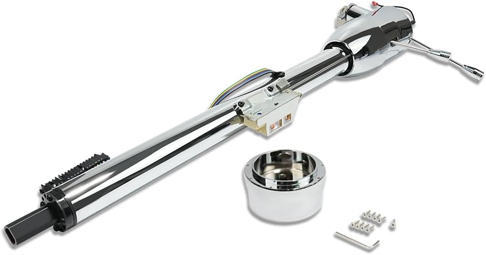 32" Natural Manual Steering Column with Key & 9 Holes Adapter