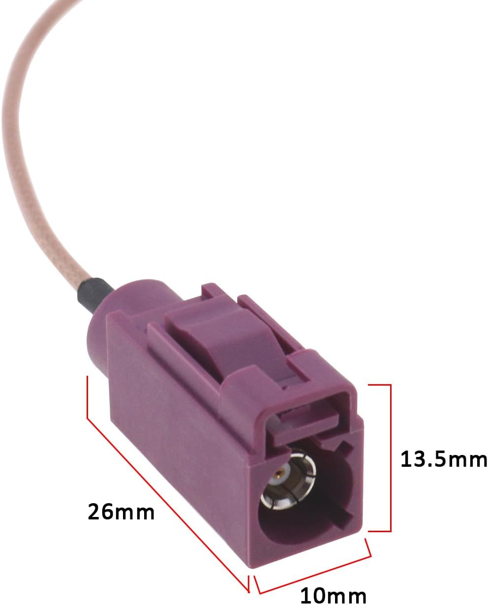 1PC Auto Antenna Aerial Bluetooth WiFi FAKRA Antenna Adapter Plug Connector Cable Compatible with BMW NBT EVO ID4 ID5 ID6 i-Drive Carplay Retrofit