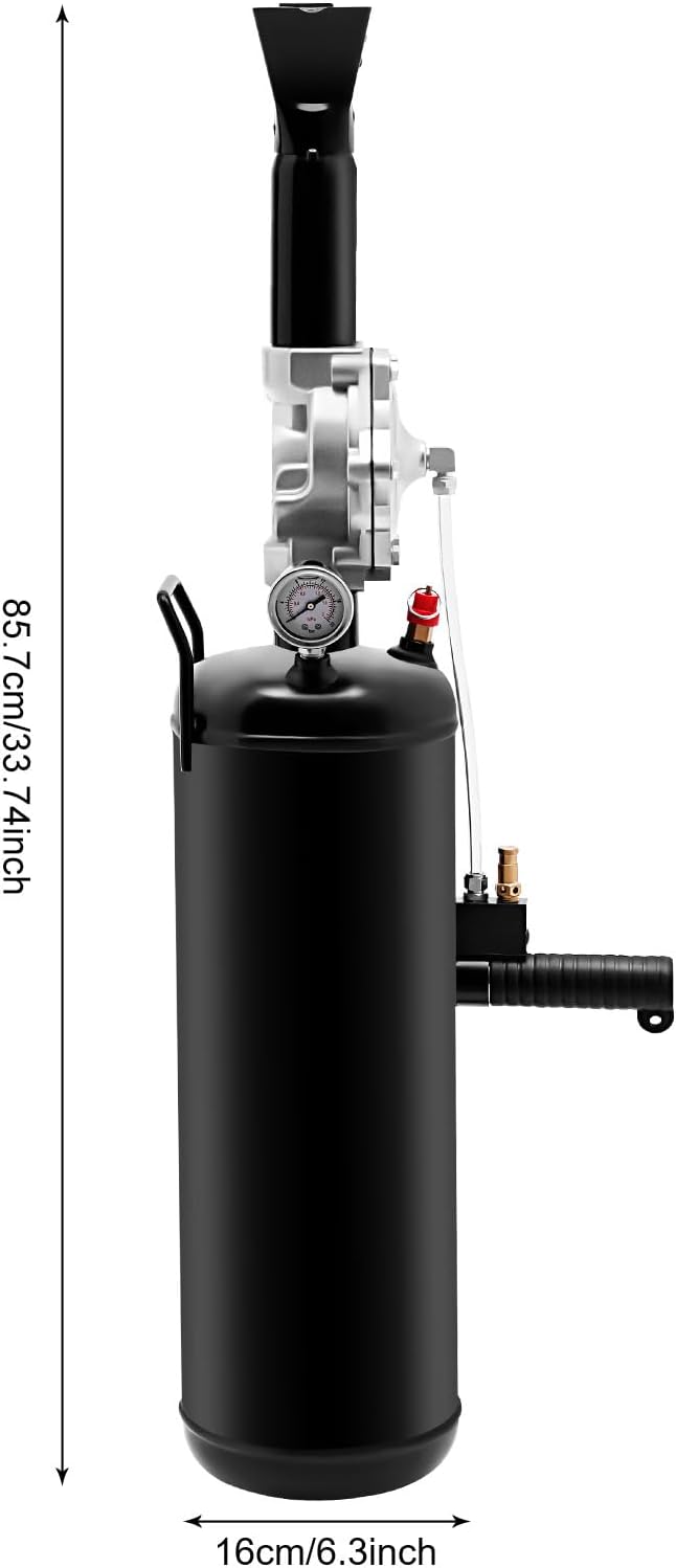 8L Tyre Inflator Pump, Portable Air Tire Pressure Seat Inflator Tool 8l Trigger Seat Inflator 2.1 Gallon, Pneumatic Tire Blaster Tool For Tractor Truck Tires Car (Black)