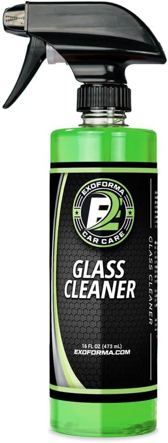 ExoForma Glass Cleaner - Streak Free Window & Glass Cleaner | Crystal Clear Finish | Safe On Window Tint, Nav Screes, Mirrors & More | 16 oz