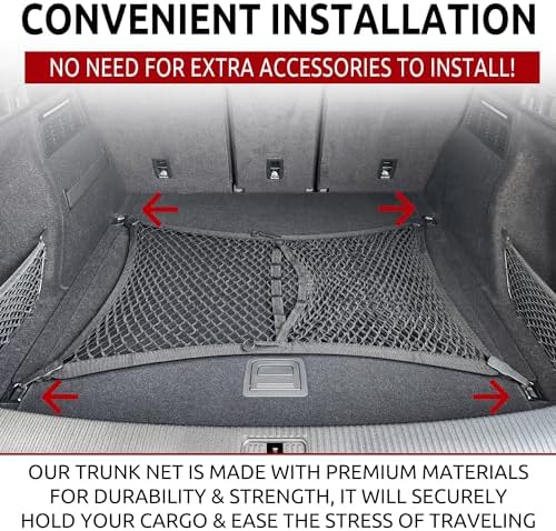TrunkNets Inc Floor Trunk Cargo Net for Audi Q5 SQ5 Q5 Hybrid 2009 2010 2011 2012 2013 2014 2015 2016 2017 2018 2019 2020 2021 2022 2023 2024