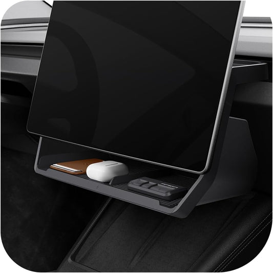 Spigen Under Screen Storage Organizer for Tesla Model Y Juniper & Model Y L (Standard, Premium & Performance 2026/2025) and Model 3 Highland (Standard, Premium & Performance 2026/25/24) - Black