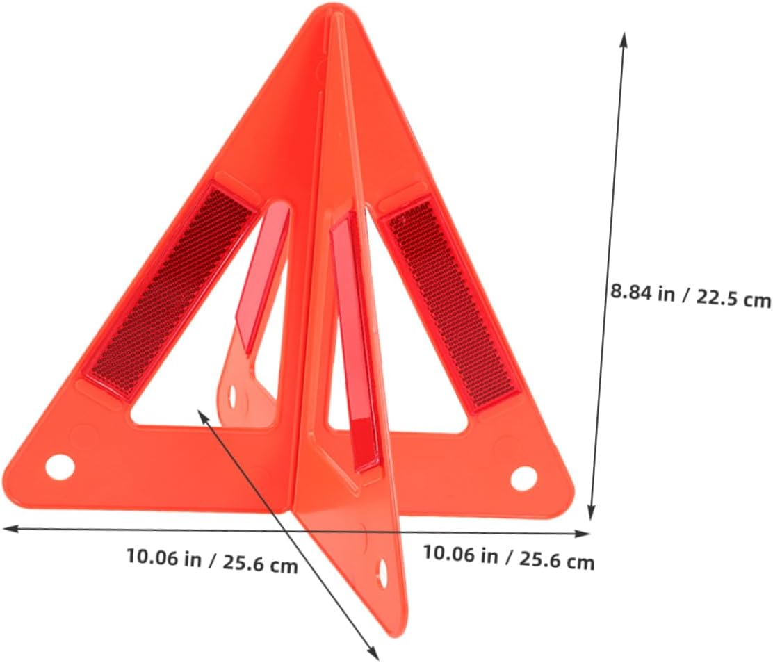 Zerodeko 5 Pack Reflective Warning Triangle Plastic Roadside Auto Marker
