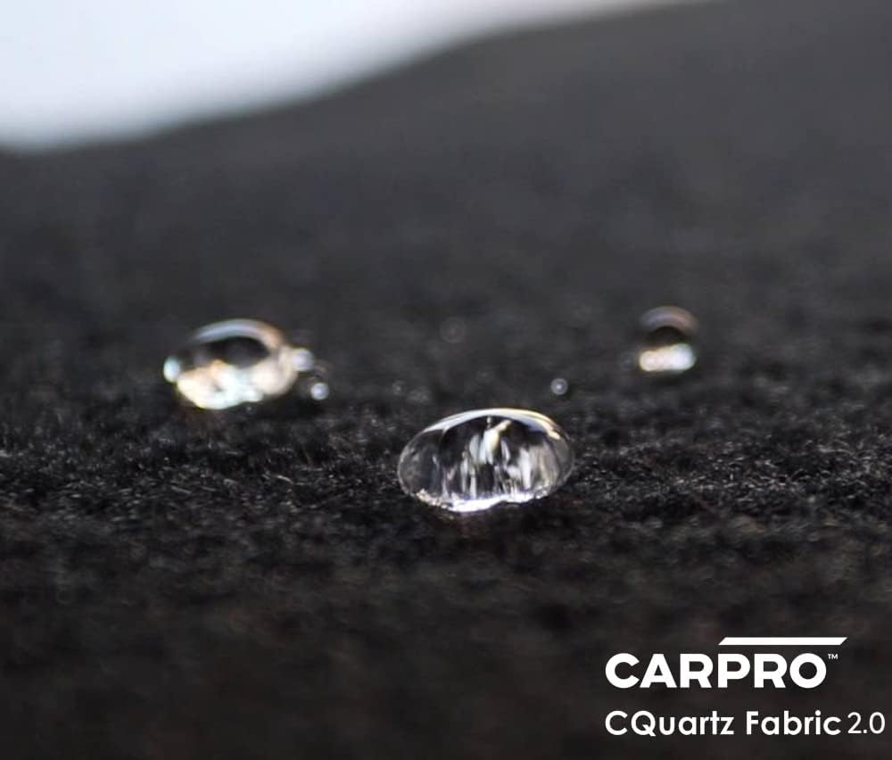 CARPRO CQUARTZ Fabric 2.0 - Upholstery Fabric Protector, Super Hydrophobic Repels Water, Stain Resistant, Resist UV Fading, Up to 12 Months, Convertible Tops, Carpets, Low VOC - 100mL (3.4oz)