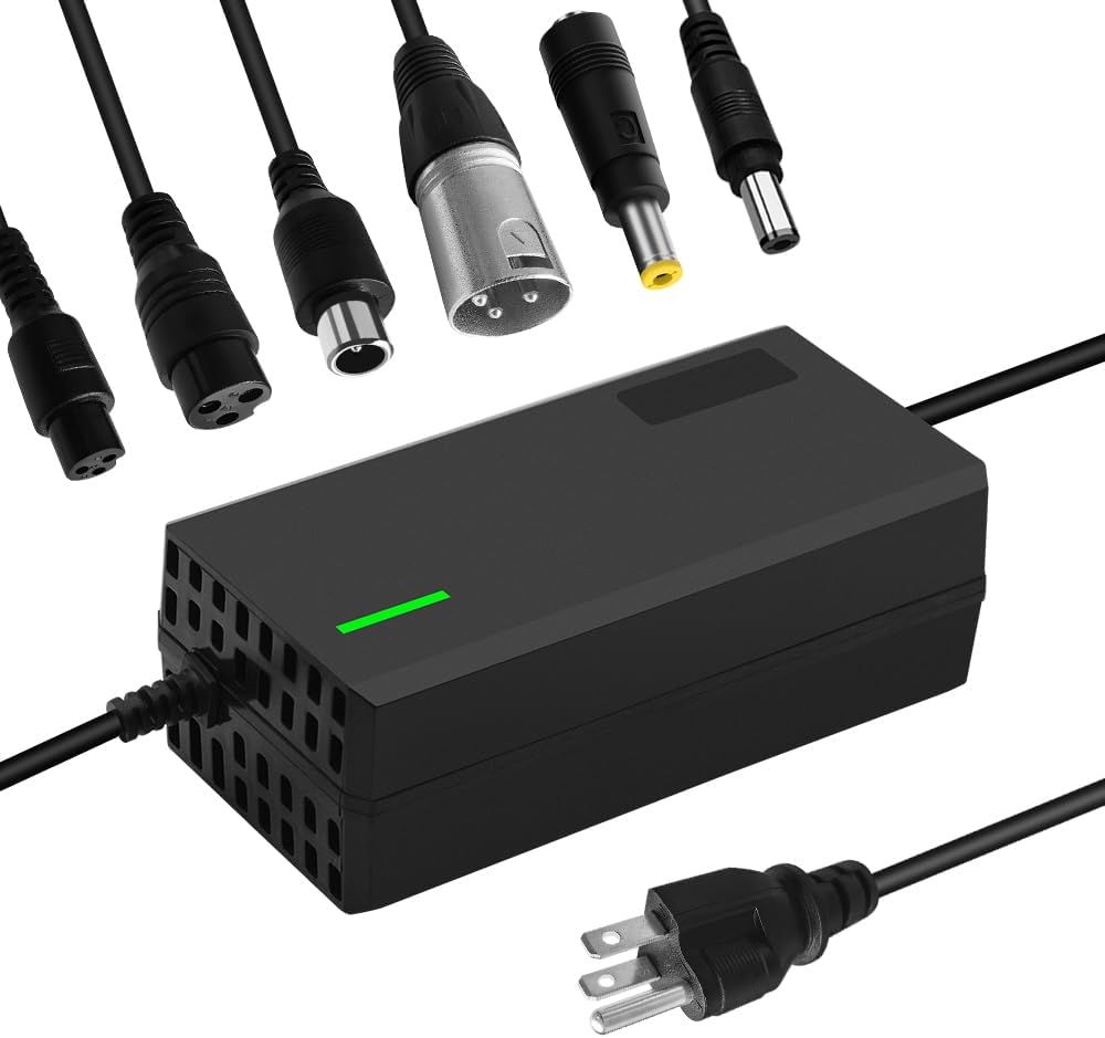 58.8V 5A Charger with 6-in-1 Plug for 52V Lithium Battery Such as Car Truck Lawn Mower Boat Marine Batteries (58.8V5A-(6-in-1 Plug))