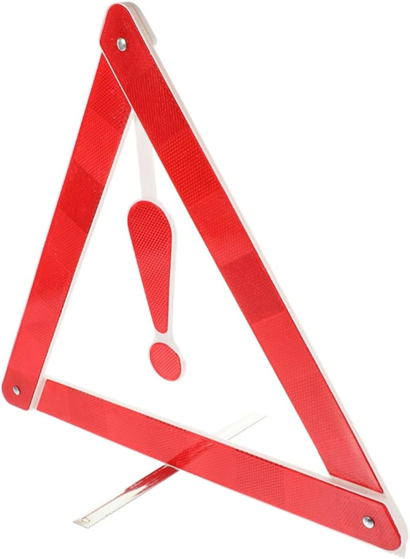 Car Warning Triangle Reflective Roadside Sign, Lightweight ABS
