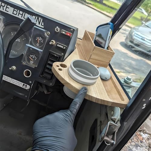 Cup Holder Tray for USPS Mail Carrier/LLV, 2 in 1 Detachable Postal Mail Truck Car Cup Holder Tray, Holds Cup,Scanner,Pen,Marker and A Box for the Forms, Gift for Mailers