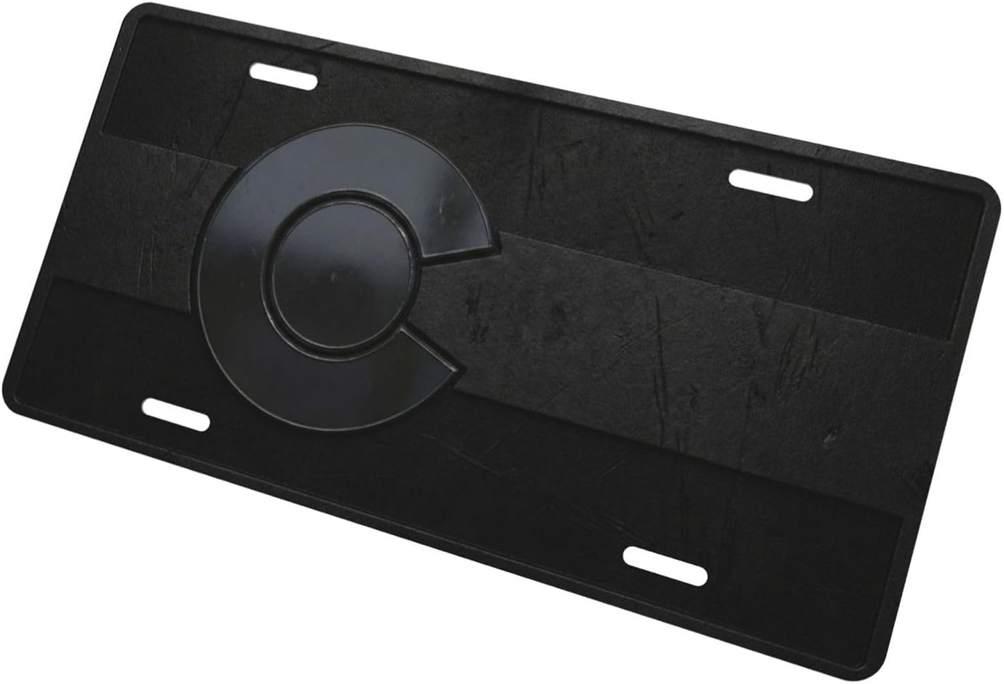 Colorado Black Flag Aluminum License Plate Decor 6x12 | Colorado Flag Decor, 6x12 In UV Printed Aluminum, Garage Wall Metal Sign, 4 Pre-drilled Holes, Non-DMV Art.