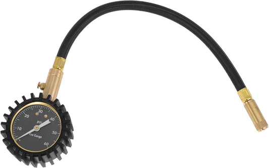 1 Pc Universal Tire Pressure Gauge 0-60 PSI 2.56 Inch Digital Pressure Gauge with Gear Sleeve Tyre Air PSI Meter for Motorcycle SUV Truck