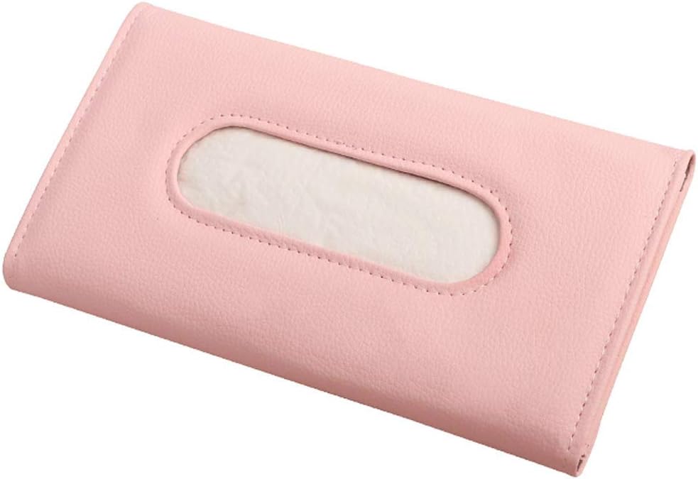 Tissue Dispenser for Cars, Car Visor Tissue Holder, Car Napkin Holder, Tissues Holder for Cars Visor with One Tissue Refill, Autos Pink