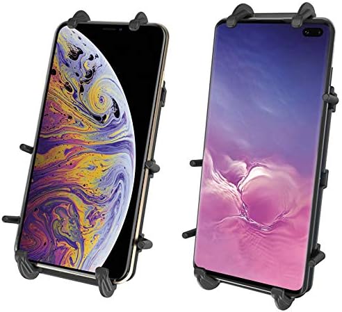RAM Mounts Quick-Grip XL Phone Holder with B Size 1″ Ball Diamond Base, Universal Large Smartphone Cradle for RAM Mount Systems RAM-HOL-PD4-238AU