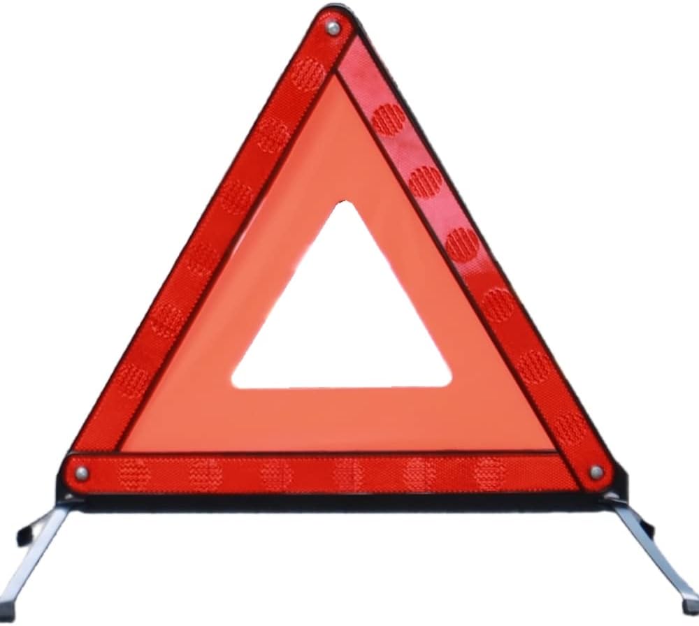 WORKKOOL Warning Triangle, Road Flares Reflective Safety Triangle Emergency Roadside Reflector, 3 Packs