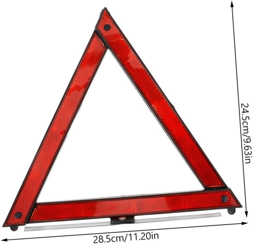 KICHOUSE 5pcs Foldable Reflective Safety Triangle Kit Emergency Road Warning Signs for Vehicles Increased Visibility Compact Design for Roadside Assistance and Traffic Safety