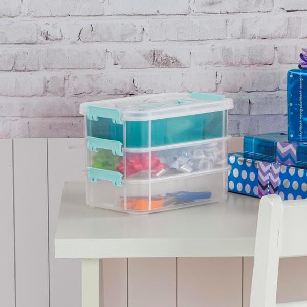 Sterilite 14138606 Layer Stack & Carry Box, 10-5/8-Inch