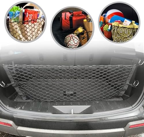 Envelope Style Trunk Mesh Cargo Net for Chevrolet Equinox 2010-2024 - Car Accessories - Premium Trunk Organizers and Storage - Cargo Net for SUV - Vehicle Carrier Organizer for Chevrolet Equinox
