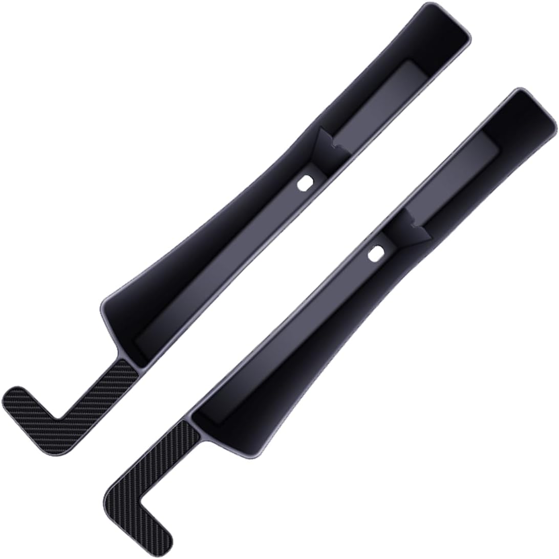 2PCS Car Seat Gap Filler, Automotive Seat Organizer Fill The Gap Between Seat and Console, Universal Car Storage Box Inserts Fill The Gap Between Seat &Console for Coins Wallets Keys (Black)