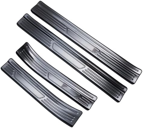 for Honda CRV CR-V Accessories Accessory, for Honda CRV CR-V Accessories 2026 2025 2024 2023, Door Sill Protector Protectors Trim, Door Entry Guard, Stainless Steel, Carbon Fiber, 4Pcs