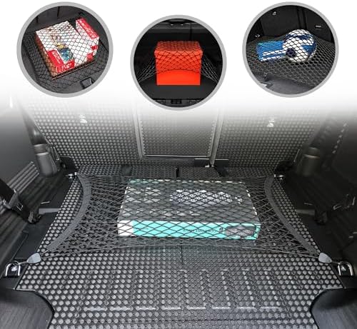 Floor Style Automotive Elastic Trunk Mesh Cargo Net for Land Rover Defender 2020-2025- Premium Trunk Organizers and Storage - Luggage Net for SUV - Best Car Organizer for Land Rover Defender