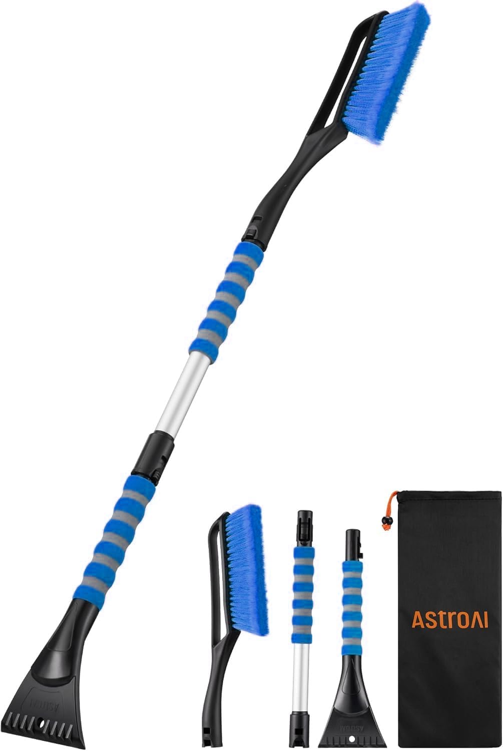 AstroAI 40" 2-in-1 Detachable Snow Brush & Ice Scrapers for Car Windshield