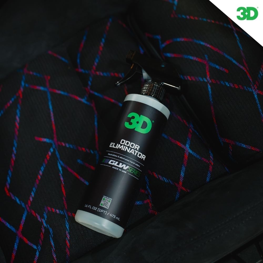 3D Odor Eliminator, GLW Series | Ultra Powerful Air Freshener | Long Lasting Odor Relief | Neutralizes Unwanted Smells | Fresh Scent | DIY Car Detailing | 16 oz