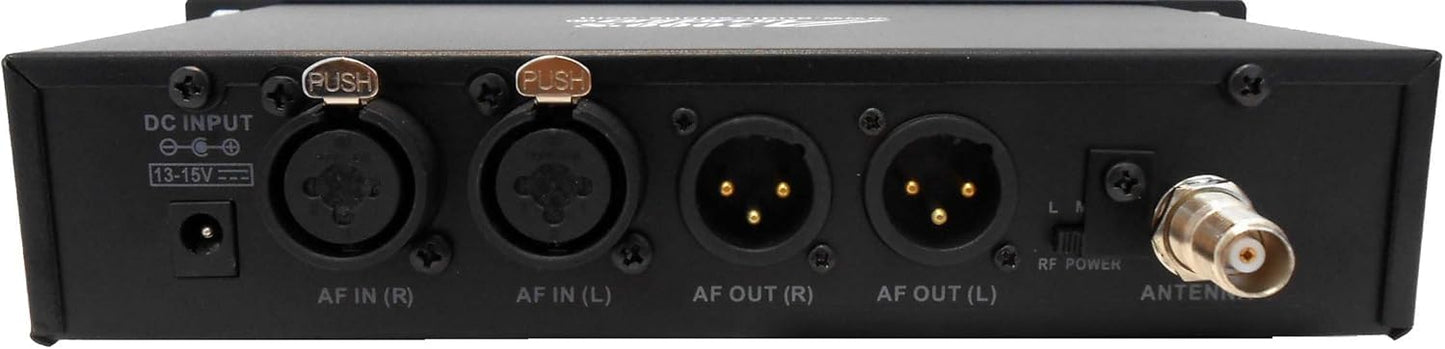 Audio2000'S AWM6306U UHF 100 Selectable Frequency Wireless in-Ear Monitor System with Four Wireless Receivers, One Wireless Transmitter, and One PVC Carrying Case