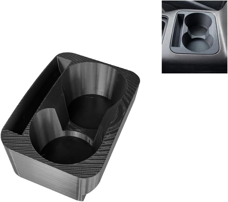 Cup Holder Insert for Jeep Grand Cherokee WJ/WG 1999–2004, Console Replacement with Dual Cup Wells and Phone Holder, Press-Fit Upgrade Organizer