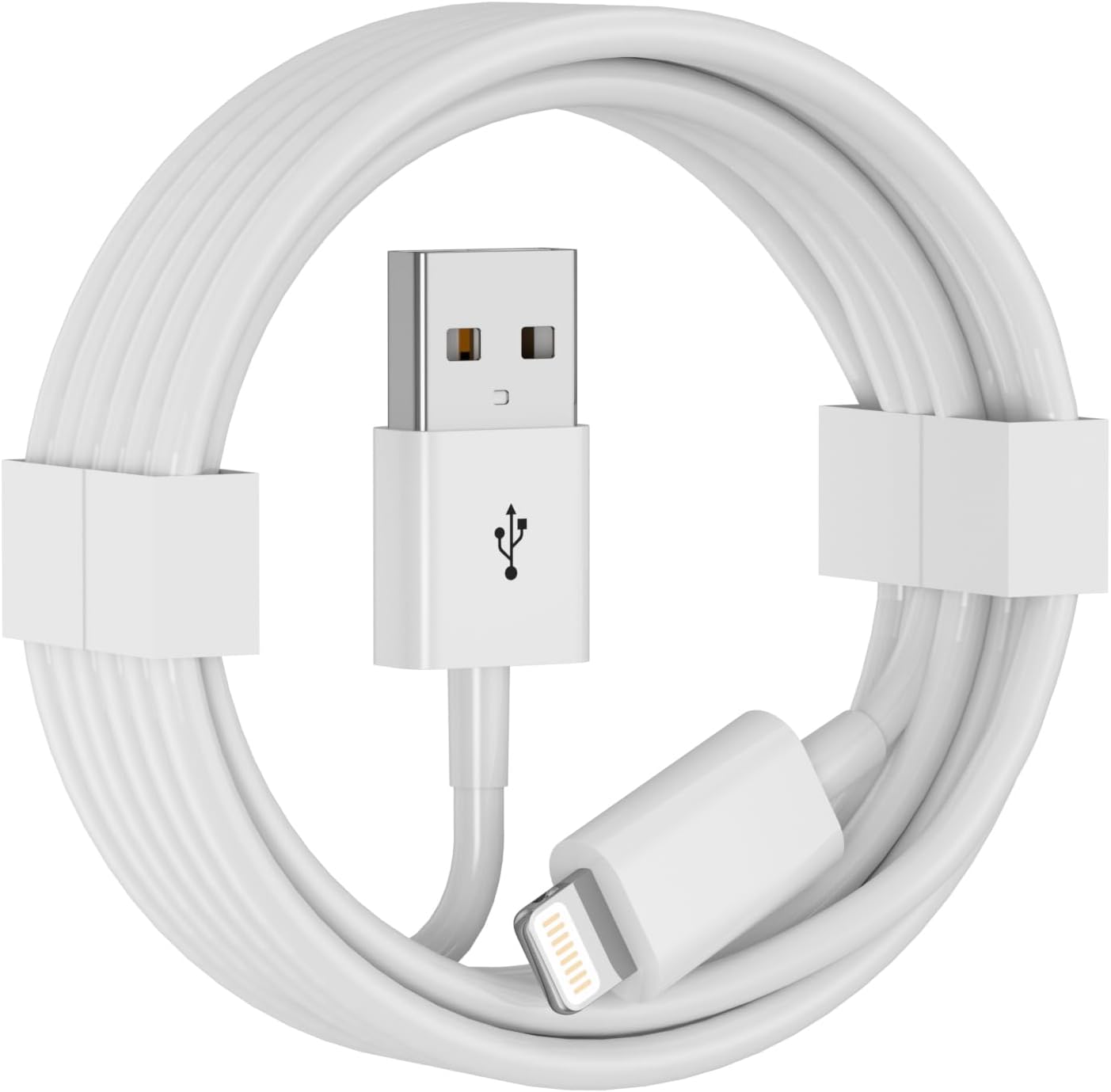 Cveael Car Carplay Cable, 6FT Car Charger Cord, USB A to Lightning Cable Compatible for iPhone 14 13 12 11 Pro Max XR XS X 8 7 6 Plus SE iPad Charging Cord (White)