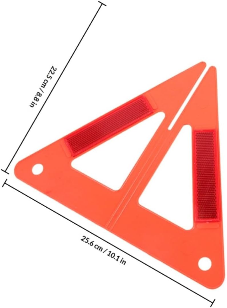 Ciieeo 4pcs Reflective Emergency Triangle Warning Sign for Roadside
