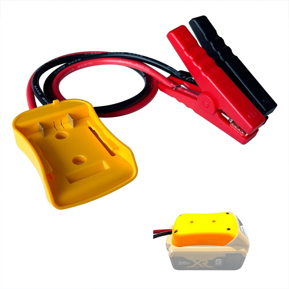 Jumper Cables with Adapter Compatible with DE.Walt 20V Batteries 8AWG 2FT