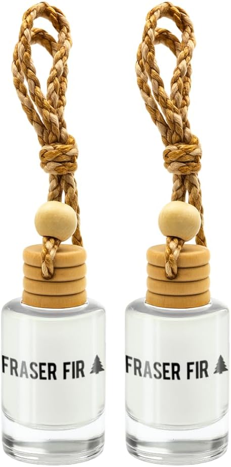 Palo Santo & Sandalwood (Santal) Hanging Car Air Freshener – Long Lasting Essential Oil Diffuser for Car, Closet, Bathroom – 2-Pack Natural Scent Deodorizer for men and women
