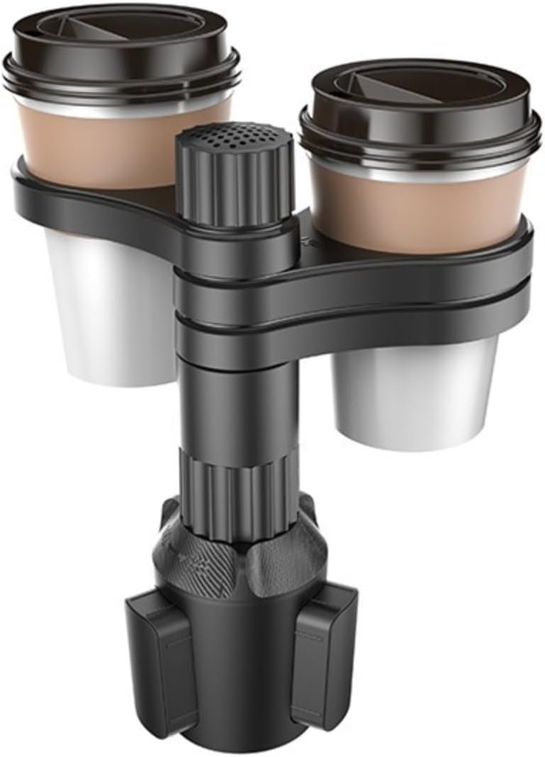 Multi-Cup Car Holder Expander, 3-Cup Vehicle Cup Holder Organizer, Adjustable Auto Drink Caddy for Cars Trucks SUVs