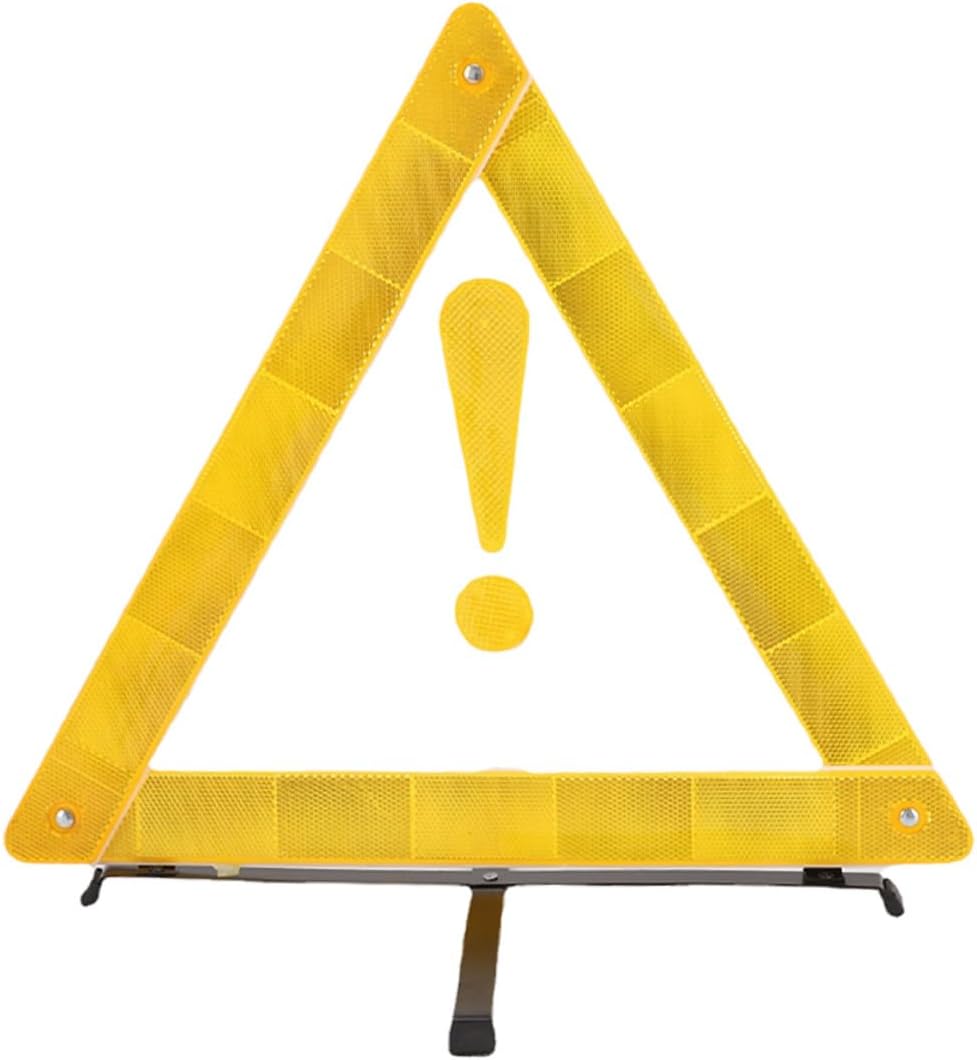 ULTECHNOVO Foldable Reflective Warning Triangle Sign for Emergency Parking Safety Reflector with High Visibility for Roadside Use and Car Inspections
