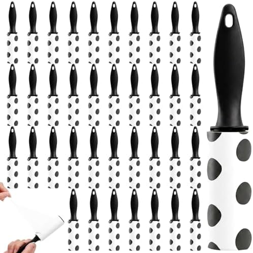 40 Pack Mini Lint Rollers, Travel Lint Roller with 1200 Sheets, Sticky Lints Remover for Clothes, Pet Hair, Furniture, Car Seats, Couch, Carpet (6.3 x 1.02 Inches)