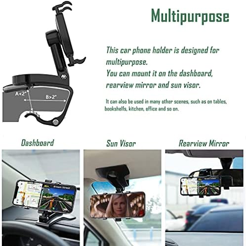 YAOKEEP Car Phone Holder Mount, 360 Degree Rotation Dashboard Phone Holder