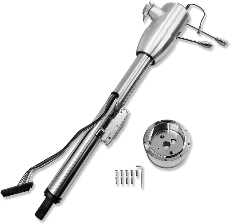 GM 32" Floor Shift Tilt Manual Steering Column Stainless Steel w/Key
