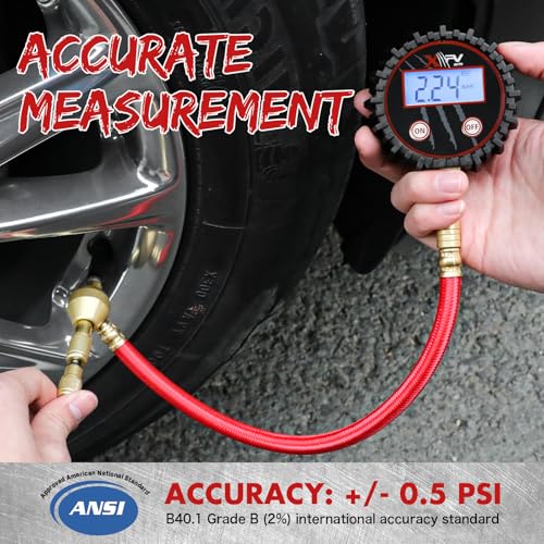 XPV AUTO Digital Tire Pressure Gauges 250 PSI - Professional